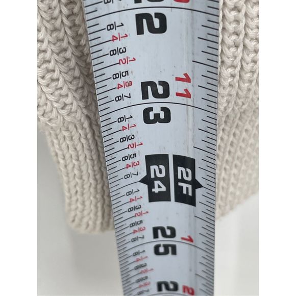 Alex + Alex Sweater Women Medium White Light Gray Long Sleeve Should Cut Out - Picture 4 of 12